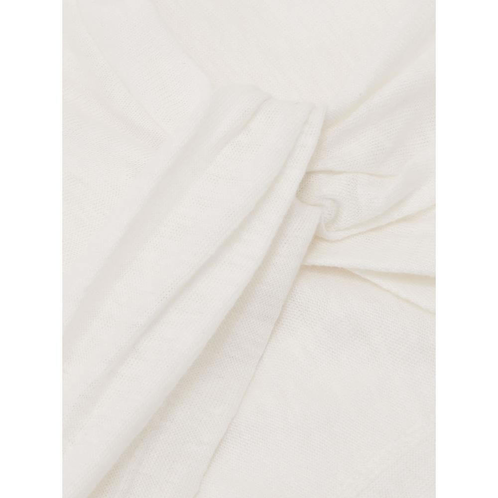 REISS Taylor Linen Twist-Detail T-Shirt